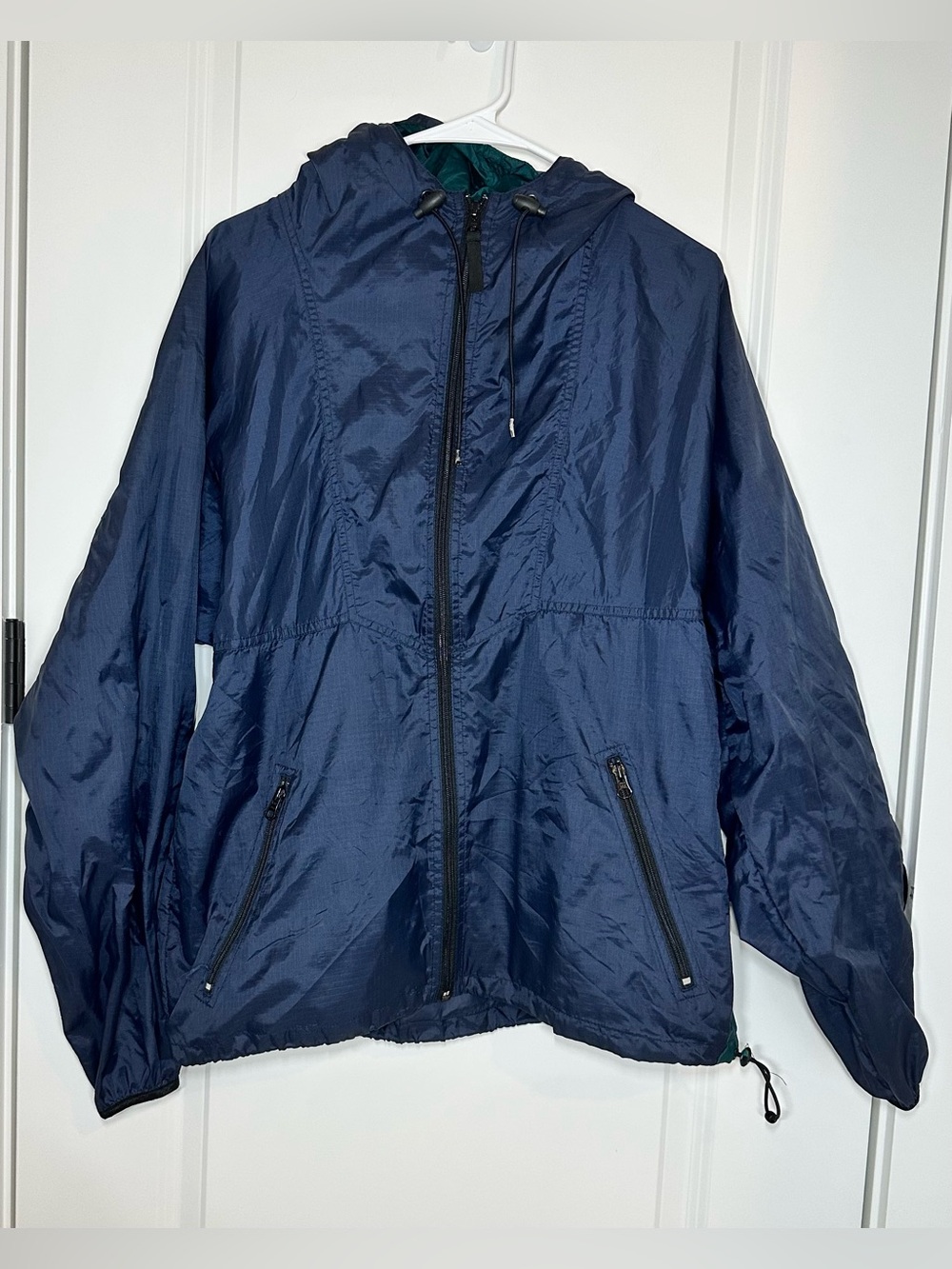 Helly Hansen Navy Hooded Windbreaker Jacket